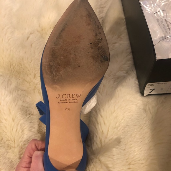 Jcrew ankle strap heels. Cobalt blue. - Picture 5 of 5